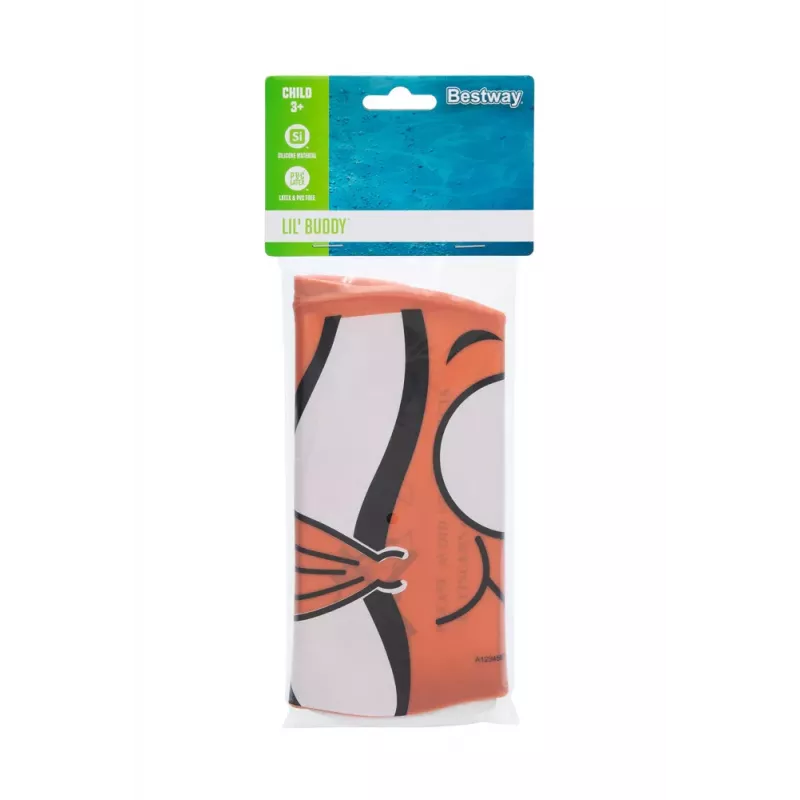 Bestway Hydro-Swim Silikonowy Czepek Pływacki Pomarańczowa Rybka dla Dzieci