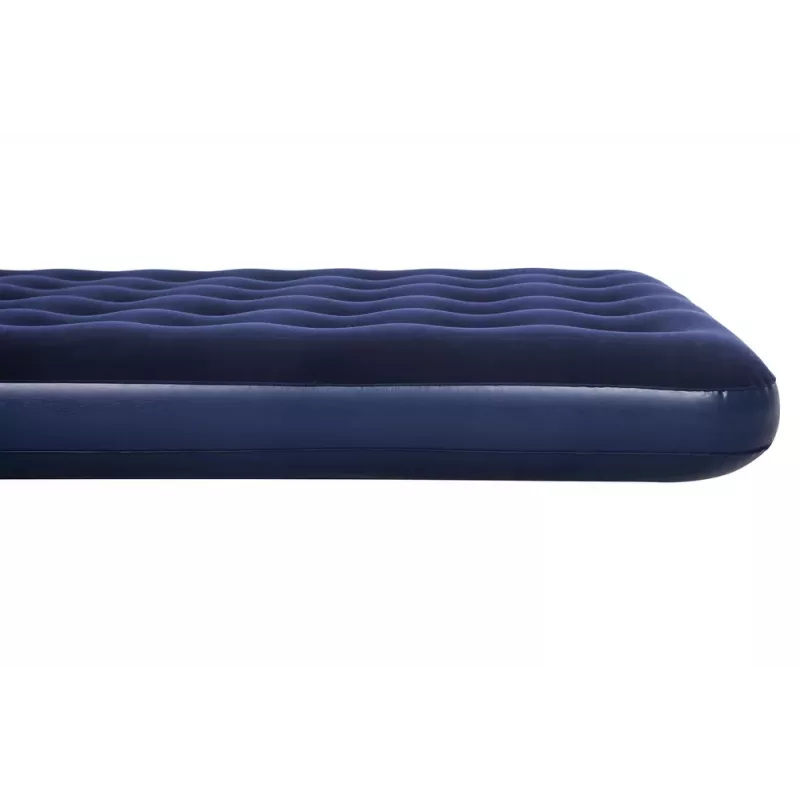 Materac nadmuchiwany Bestway 191 x 137 x 22 cm Podwójny, z flokowanym wierzchem, belką spiralną, niebieski/szary 67002