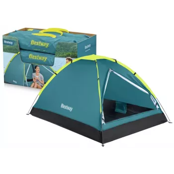 Bestway 68084 Namiot turystyczny 145 x 205 x 100 cm Namiot kopułowy podwójny 2-osobowy Zielony/Szary