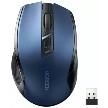 Ugreen MU006 Bezprzewodowa Mysz Optyczna 2.4GHz / Bluetooth 5.0 4000 DPI - Niebieska