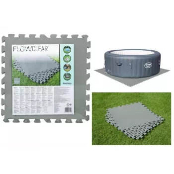 Bestway Flowclear Mata Piankowa do Basenu 50 x 50 cm 8 sztuk Niebieska