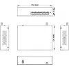 Hikvision DS-XS06-P(O-STD) 6-portowy niezarządzalny przełącznik PoE+ (4 porty PoE, 2 uplinki Gigabit, budżet 60W, szyna DIN)