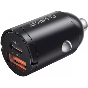 ORICO 60W Dual Port Car Charger z USB-C 30W PD i USB-A 30W QC 3.0 - Czarny