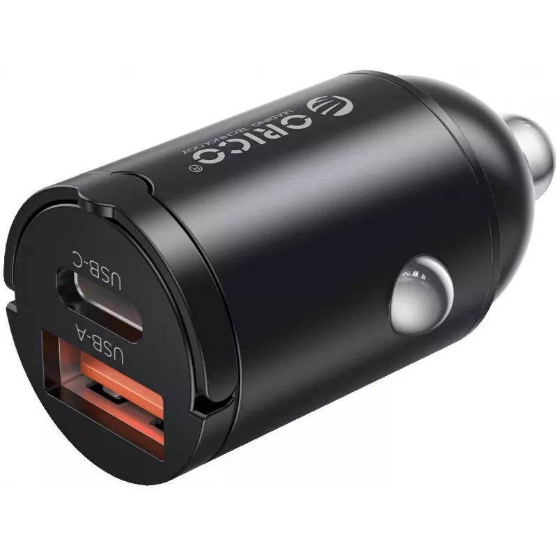 ORICO 60W Dual Port Car Charger z USB-C 30W PD i USB-A 30W QC 3.0 - Czarny