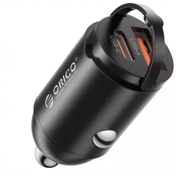 ORICO 60W Dual Port Car Charger z USB-C 30W PD i USB-A 30W QC 3.0 - Czarny