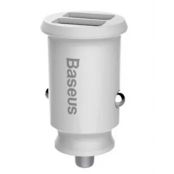 Baseus Rain Car Charger Mini 2x USB 3.1A Biały (CCALL-ML02)