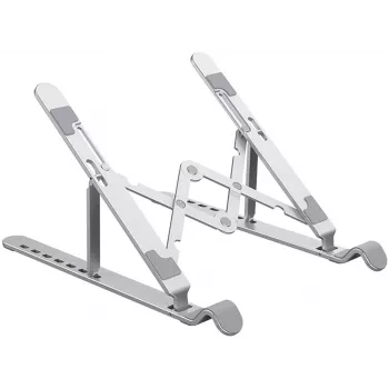 Podstawka pod laptop ORICO PFB-A2-SV-BP ze stopu aluminium - srebrna, regulowana wysokość i kąt, składana, ergonomiczna, kompatybilna z laptopami 11-17 cali