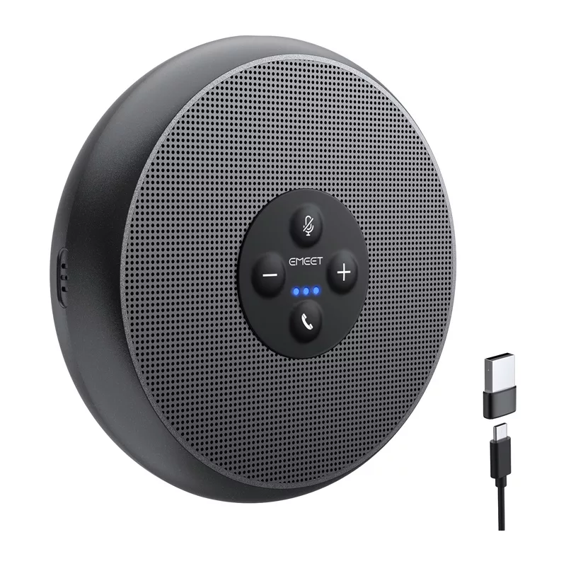 EMEET OfficeCore M1A Głośnik Konferencyjny - USB-C i Bluetooth 5.0, redukcja szumów AI, odbiór dźwięku 360°
