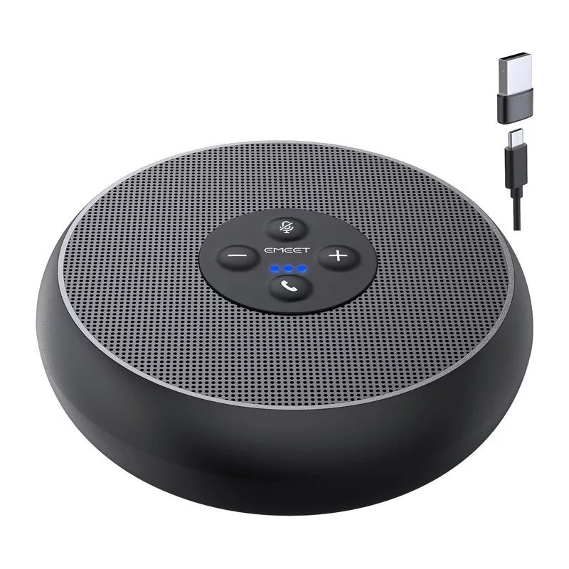 EMEET OfficeCore M1A Głośnik Konferencyjny - USB-C i Bluetooth 5.0, redukcja szumów AI, odbiór dźwięku 360°