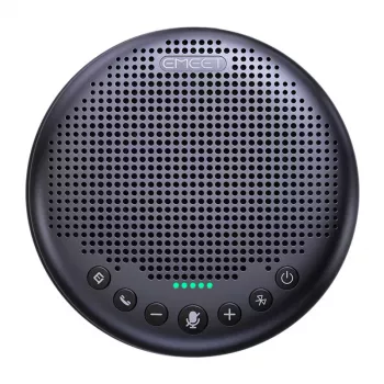 EMEET OfficeCore Luna Plus Kit Konferencyjny - Zestaw dwóch głośników z funkcją łańcuchową, mikrofon dookólny 360°, USB-C i Bluetooth 5.0, redukcja szumów, bateria 15h