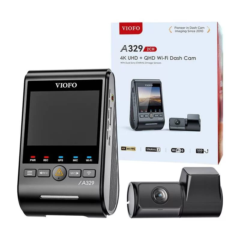 VIOFO A329S-2CH Dual-Channel 4K+2K Dash Camera z GPS i Wi-Fi
