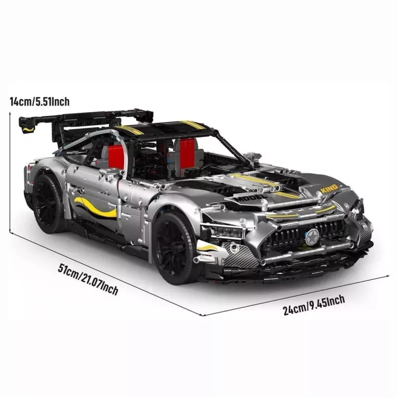 MOULD KING Quicksilver Sports Car Zestaw Klocków Konstrukcyjnych Skala 1:8 2872 Elementy