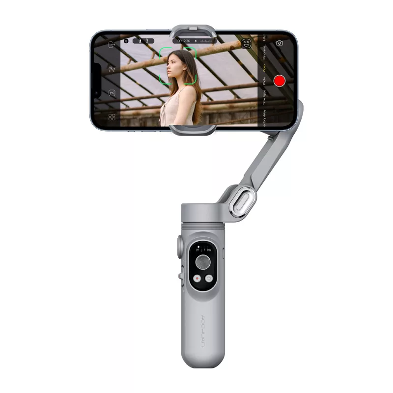 AOCHUAN X Gimbal (Gray) - 3-osiowy stabilizator do smartfona