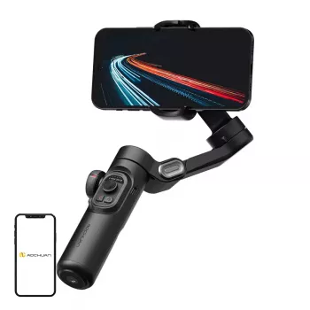 AOCHUAN XE Standard Gimbal (Black) - 3-osiowy stabilizator do smartfona z Bluetooth 5.0, baterią 2600mAh, składaną konstrukcją