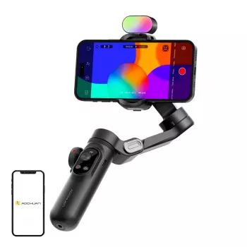 AOCHUAN X Pro Gimbal z oświetleniem RGB (czarny)