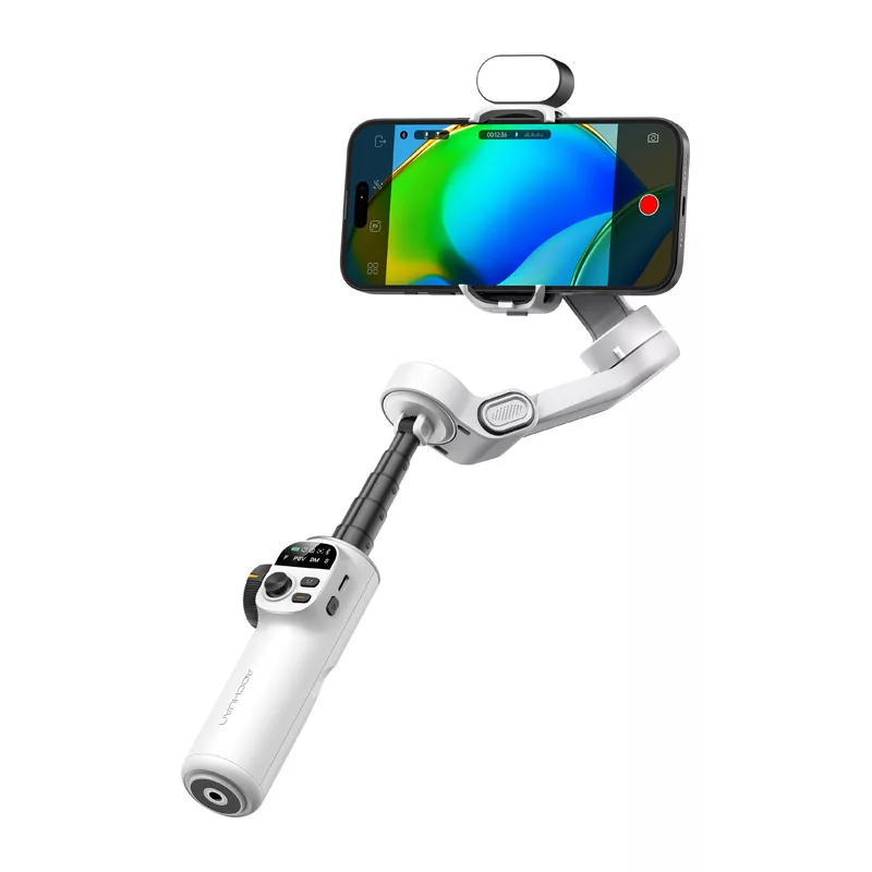 AOCHUAN X2 Gimbal z oświetleniem RGB (Biały)