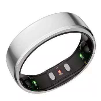 RingConn Smart Ring Gen2 dla kobiet i mężczyzn - Monitor snu i aktywności - Tętno - Future Silver Rozmiar 7