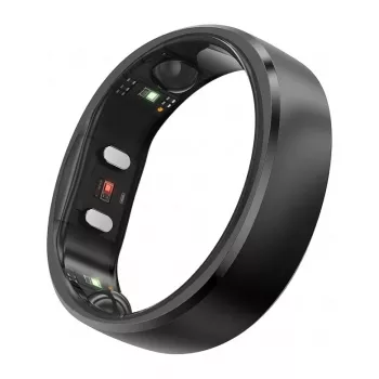 RingConn Smart Ring Gen2 dla kobiet i mężczyzn – monitorowanie snu i aktywności – tętno – matowa czerń rozmiar 8