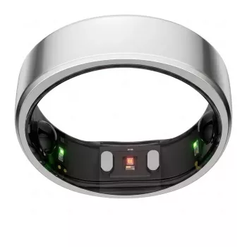 RingConn Smart Ring Gen2 dla kobiet i mężczyzn - Monitor snu i aktywności - Puls - Future Silver Rozmiar 12