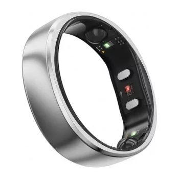 RingConn Smart Ring Gen2 Air dla kobiet i mężczyzn - Monitor snu i aktywności - Tętno - Galaxy Silver Rozmiar 8