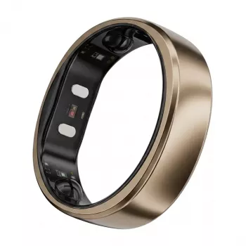 RingConn Smart Ring Gen2 Air dla kobiet i mężczyzn - Monitor snu i aktywności - Tętno - Dune Gold Rozmiar 12