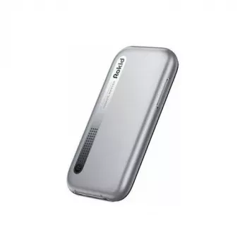 Eaton Rokid Station 2 Silver - Odtwarzacz multimediów strumieniowych z Android TV 11, 32 GB pamięci, Bluetooth 5.0, Wi-Fi 5, bateria 5000 mAh