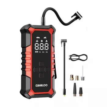 GOOLOO A6 Gear Air Compressor - Cyfrowa Pompka Opon z 150 PSI, Baterią 6000mAh, Latarką LED, Ładowaniem USB-C