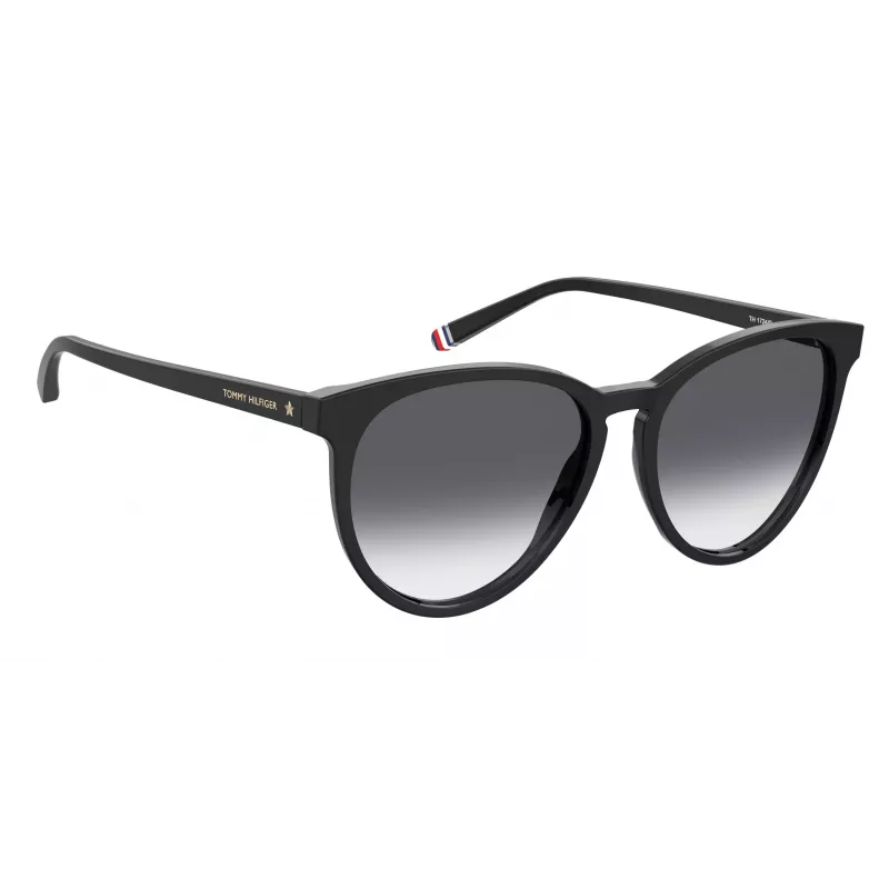 TOMMY HILFIGER Okulary przeciwsłoneczne damskie TH1724S8079O - czarna oprawka, szare szkła, 56mm
