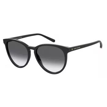 TOMMY HILFIGER Okulary przeciwsłoneczne damskie TH1724S8079O - czarna oprawka, szare szkła, 56mm