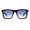 DAVID BECKHAM DB-7000-S-BSC Okulary przeciwsłoneczne męskie kwadratowe acetat czarna oprawka szare szkła 51mm
