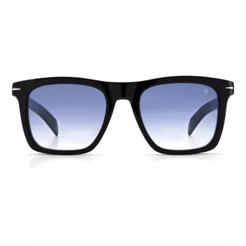 DAVID BECKHAM DB-7000-S-BSC Okulary przeciwsłoneczne męskie kwadratowe acetat czarna oprawka szare szkła 51mm