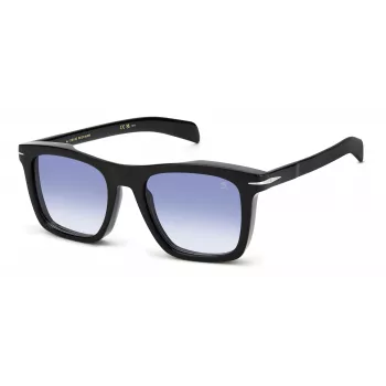 DAVID BECKHAM DB-7000-S-BSC Okulary przeciwsłoneczne męskie kwadratowe acetat czarna oprawka szare szkła 51mm