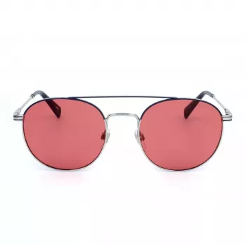 LEVI'S LV-1013-S-010 Unisex Okulary Przeciwsłoneczne Prostokątne - Czarna Oprawka Szare Szkła 54mm