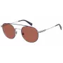 LEVI'S LV-1013-S-010 Unisex Okulary Przeciwsłoneczne Prostokątne - Czarna Oprawka Szare Szkła 54mm