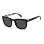 Okulary przeciwsłoneczne męskie DAVID BECKHAM DB-7076-S-807 - czarna oprawka acetatowa, szare soczewki poliwęglanowe, ochrona UV400, szerokość soczewki 50 mm