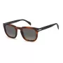 DAVID BECKHAM DB-7076-S-EX4 Okulary przeciwsłoneczne męskie, prostokątna oprawka acetatowa, szare szkła 50/23/145 mm