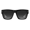 DSQUARED2 ICON Okulary przeciwsłoneczne męskie ICON0004S80S - Czarna oprawka acetatowa, szare soczewki poliwęglanowe, 55/19/145 mm