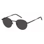 TOMMY HILFIGER TH-1973-S-003 Męskie okulary przeciwsłoneczne kwadratowe - czarna oprawka, szare szkła 50/22/145 mm
