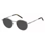 Okulary przeciwsłoneczne Tommy Hilfiger TH-1973-S-6LB dla mężczyzn - kwadratowa oprawka plastikowa, szare soczewki poliwęglanowe, ochrona UV400