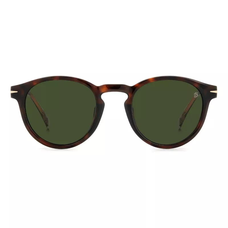 DAVID BECKHAM DB-1111-S-086 Okulary przeciwsłoneczne unisex, oprawka Havana/Tortoise z acetatu, szare soczewki poliwęglanowe 52mm
