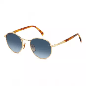 DAVID BECKHAM DB-1116-S-06J Prostokątne okulary przeciwsłoneczne Havana - Zielone szkła 51mm