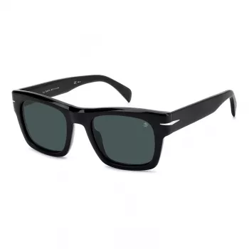 DAVID BECKHAM DB-7099-S-807 Okulary przeciwsłoneczne męskie - czarna oprawka, szare szkła, 51mm