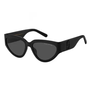 Okulary przeciwsłoneczne THE MARC JACOBS MARC645S807 dla kobiet - czarna oprawka acetatowa, szare soczewki poliwęglanowe, ochrona UV400