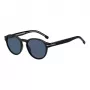 Okulary przeciwsłoneczne BOSS BOSS1506S807 dla mężczyzn - czarna oprawka acetatowa, szare szkła, 52 mm