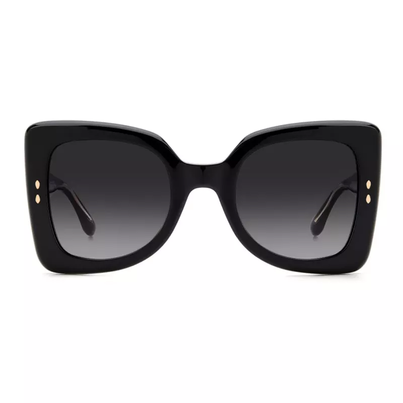 Okulary przeciwsłoneczne ISABEL MARANT IM-0120-S-807 dla kobiet - prostokątna oprawka acetatowa, szare soczewki poliwęglanowe, 52mm
