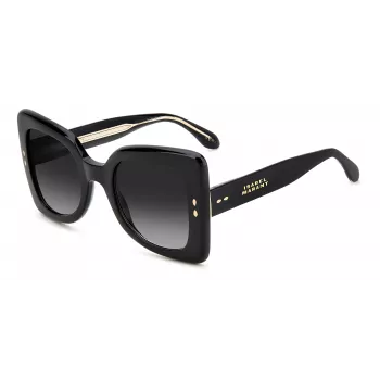 Okulary przeciwsłoneczne ISABEL MARANT IM-0120-S-807 dla kobiet - prostokątna oprawka acetatowa, szare soczewki poliwęglanowe, 52mm