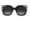 CAROLINA HERRERA HER0130S807 Okulary przeciwsłoneczne damskie Butterfly Shiny Black Grey 52mm