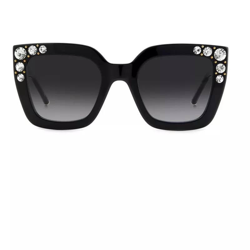 CAROLINA HERRERA HER0130S807 Okulary przeciwsłoneczne damskie Butterfly Shiny Black Grey 52mm