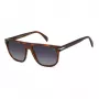 David Beckham DB-7111-S-EX4 Okulary przeciwsłoneczne męskie kwadratowe z acetatu czarna oprawka szare szkła 56/17/145 mm