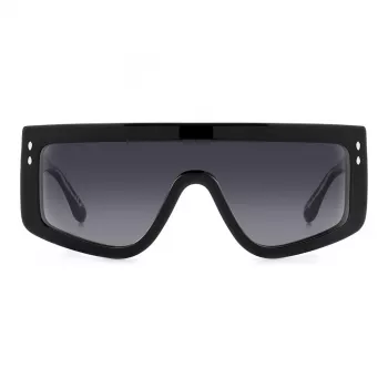 Okulary przeciwsłoneczne ISABEL MARANT IM-0155-S-807 Oversize kwadratowa czarna oprawka acetatowa ciemnoszare soczewki poliwęglanowe szerokość soczewki 99 mm długość zausznika 135 mm ochrona UV400